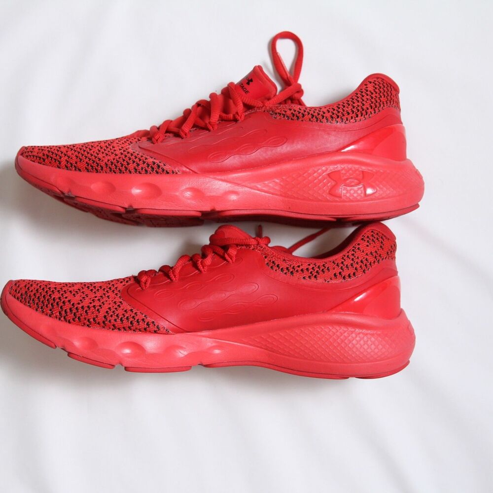 Under Armour Charged Vantage Knit Men’s Sneaker Red/Black Size 9